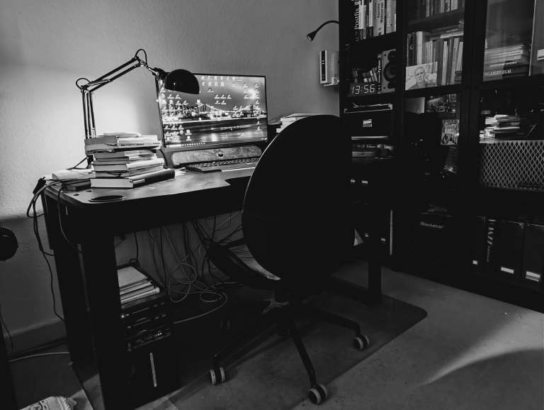 Arbeitsplatz des Autors
