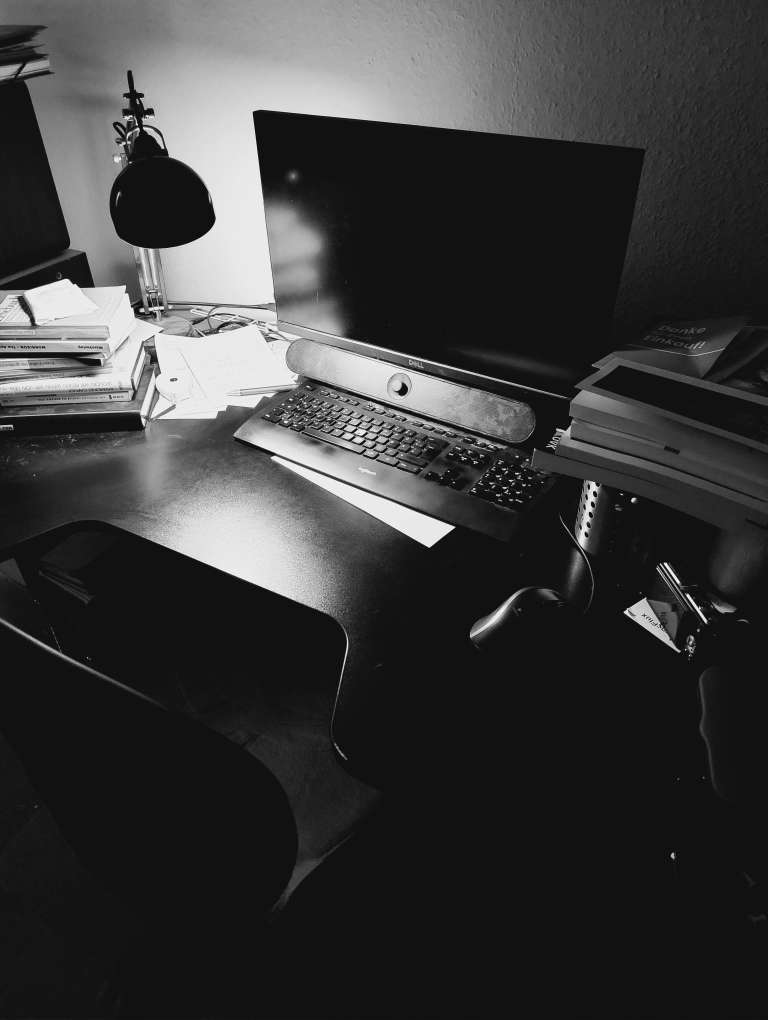 Arbeitsplatz des Autors